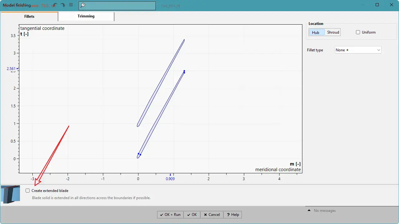 CFturbo叶片实体如何延伸